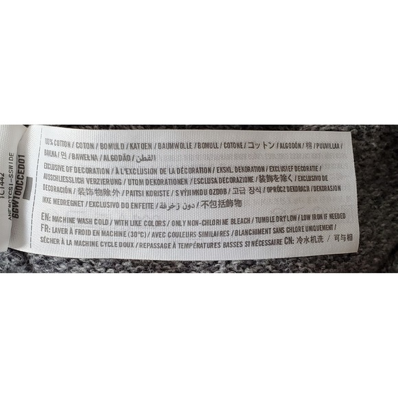 Abercrombie Fitch Grandpa Cardigan Sweater Medium Moose Pocket Gray Cabincore - Picture 5 of 8